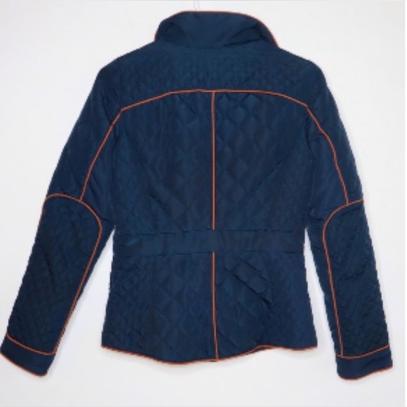 H&M Navy Quilted Riding Utility Jacket - Picture 3 of 4